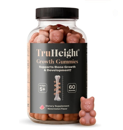TruHeight Growth Gummies (Watermelon) Tall Nutrition for Natural Growth Supplement for Kids & Teens - Vitamin D, K, Calcium & Ashwagandha, Bone Strength Vitamins D3 K2, Picky Eater, Taller Ages 5+
